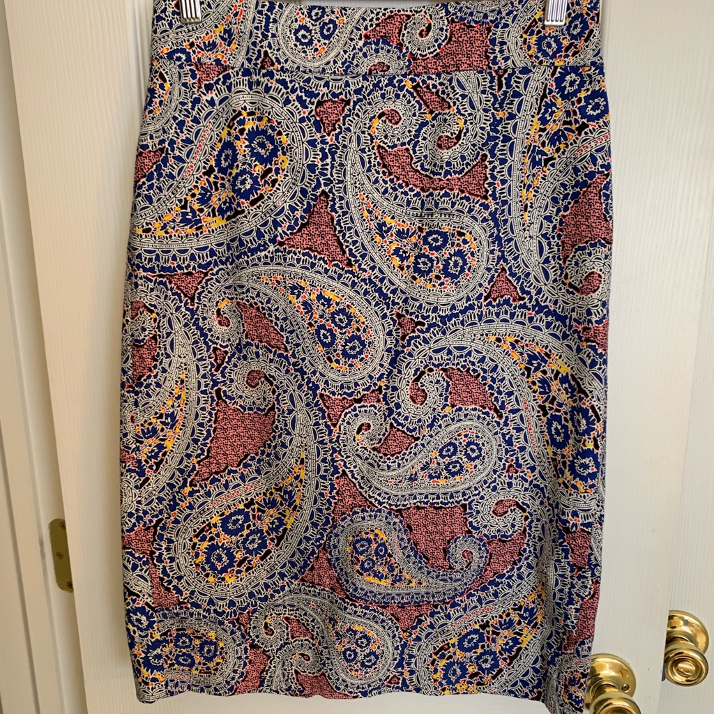 J Crew Paisley Pencil Skirt